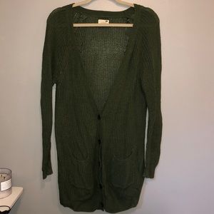 Long Green Cardigan